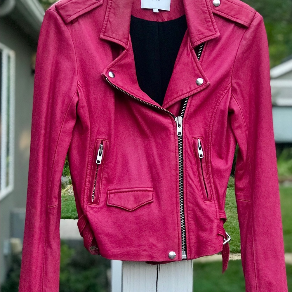 Iro distressed red leather jacket - Picture 2 of 7